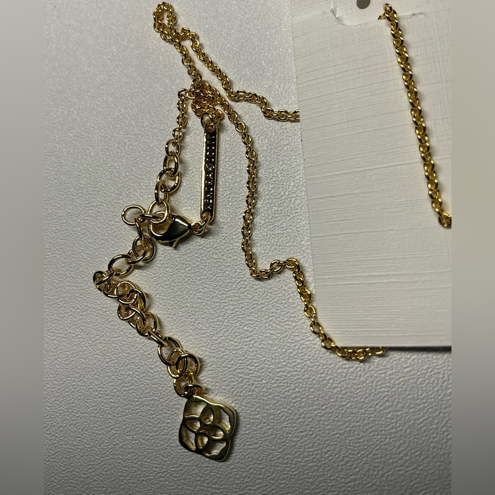 Kendra Scott Glass Stone 14K Gold Plated Over Brass Elisa Stars Pendant Necklace - Picture 5 of 8